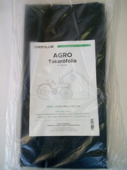 Takarófólia 20m2 (4m x 5m) AGRO fekete (1db/csomag) PE 2,25kg