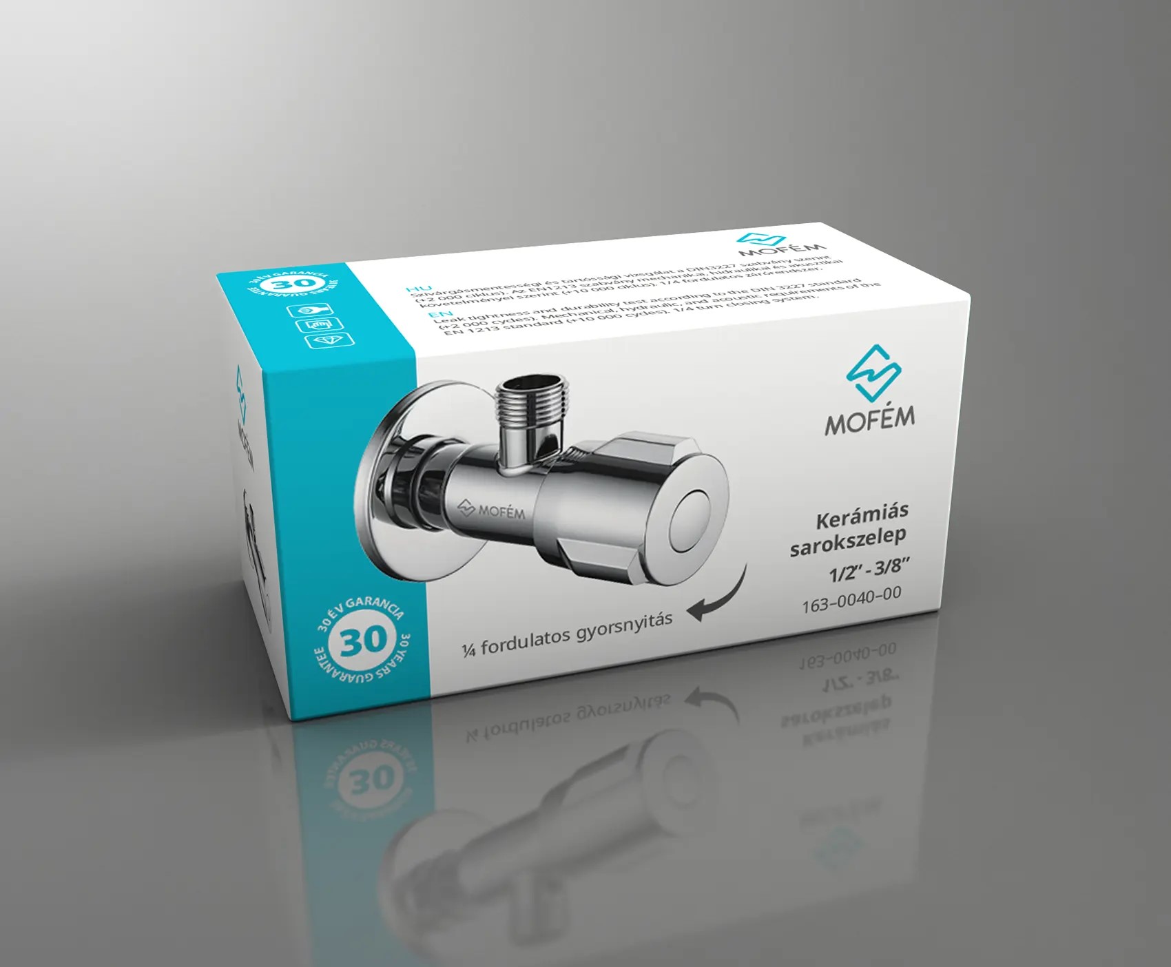 Sarokszelep MOFÉM KERÁMIABETÉTES 1/2"x3/8" 163-0040-00 - Image 3