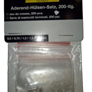 Érvéghüvely készlet (0,5/0,75/1,0/1,5/2,5 mm) 200db-os MEROX