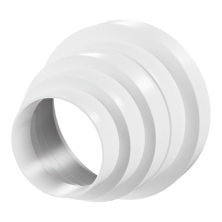 Páraelszívó szûkítõ, fehér mûanyag 80-100-120-125-150mm.