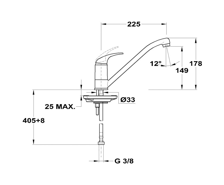 MOFÉM Junior Eco Mosogató csaptelep álló, egykaros 652-0042-00 - Image 2