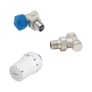 Radiátor szelep szett termosztatikus sarok 1/2" FixTrend